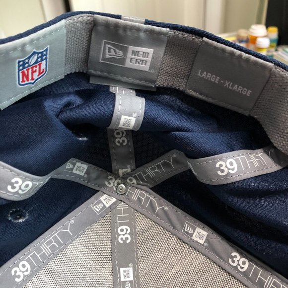 New Era Patriots Team Color Training Camp 39THIRTY Flex Hat L/XL - MINT! - Picture 6 of 6